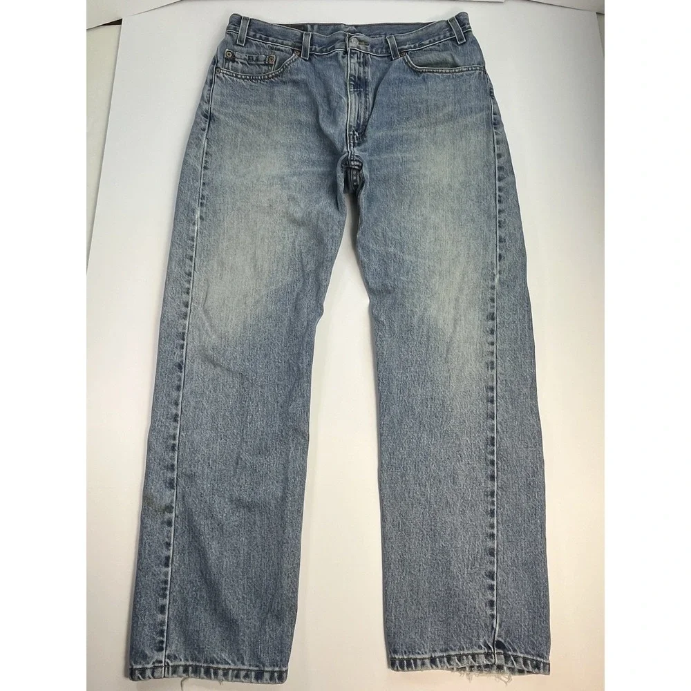 Vintage Levi's 505 Regular Fit Straight Leg Jeans Blue Denim Mens 38x32 (36x31)